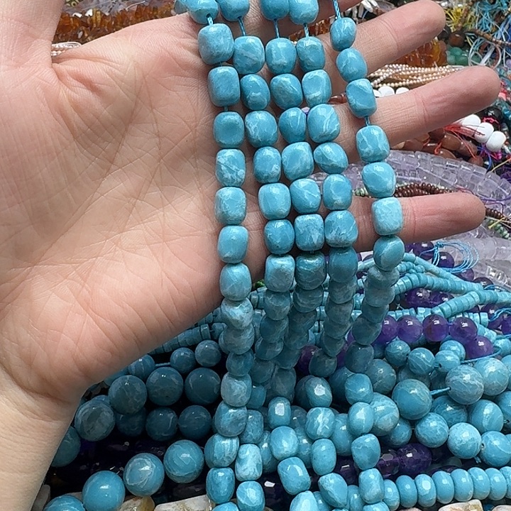 玛瑙/玉髓未镶嵌珠宝半成品一条9mm拉力马麟灰