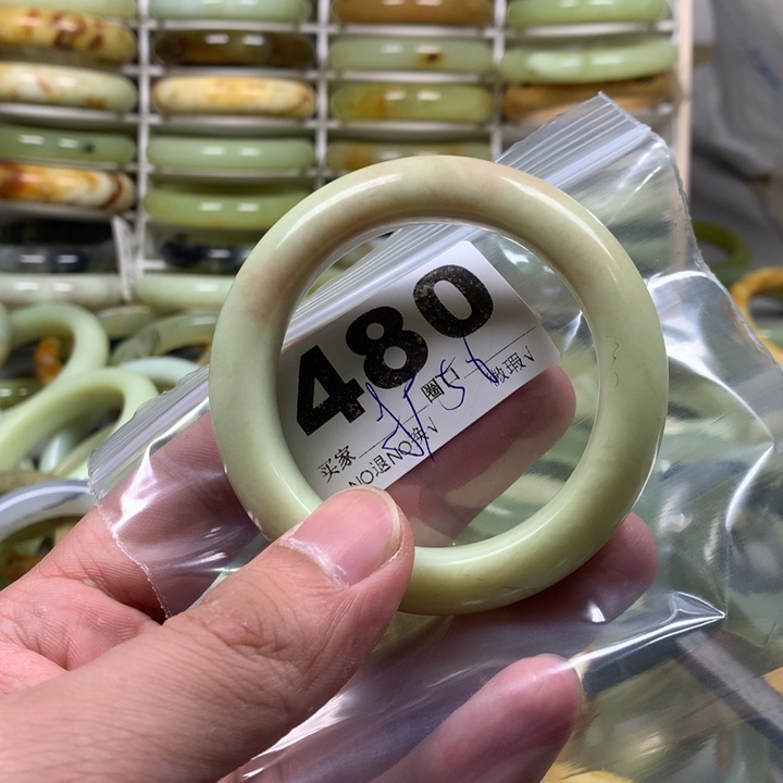 蛇纹石玉手镯未镶嵌汐*