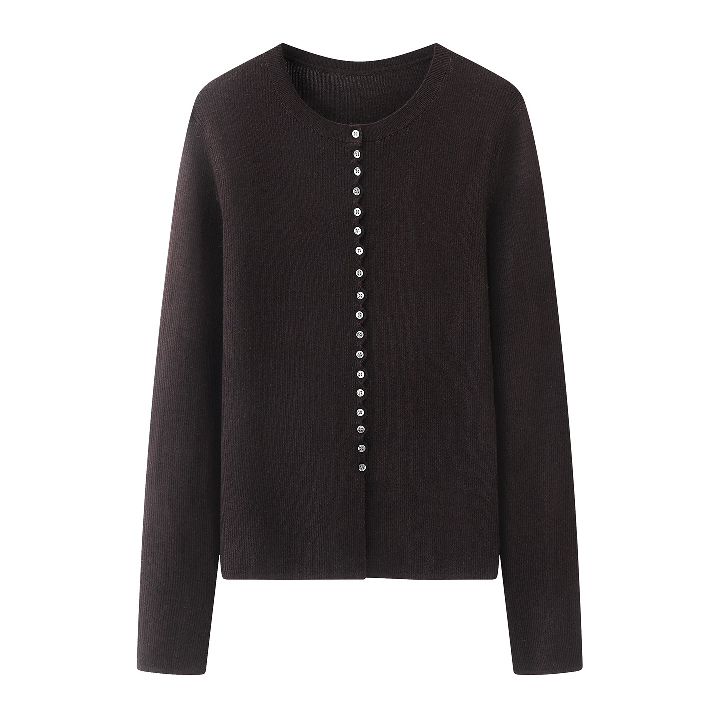 MM商场同款2026春新款圆领针织衫简约百搭羊毛衫外套女5H1130541