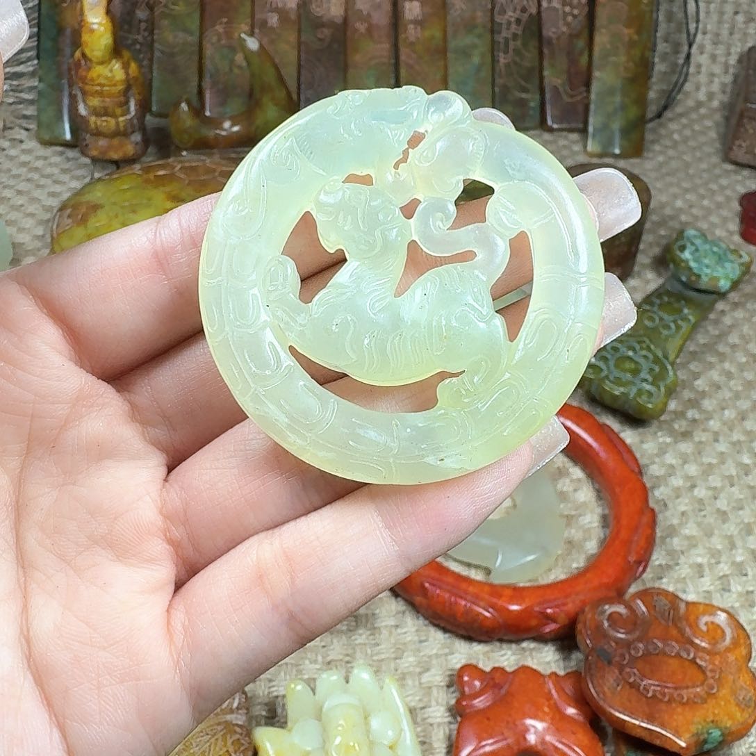 白玉菩提吊坠挂件