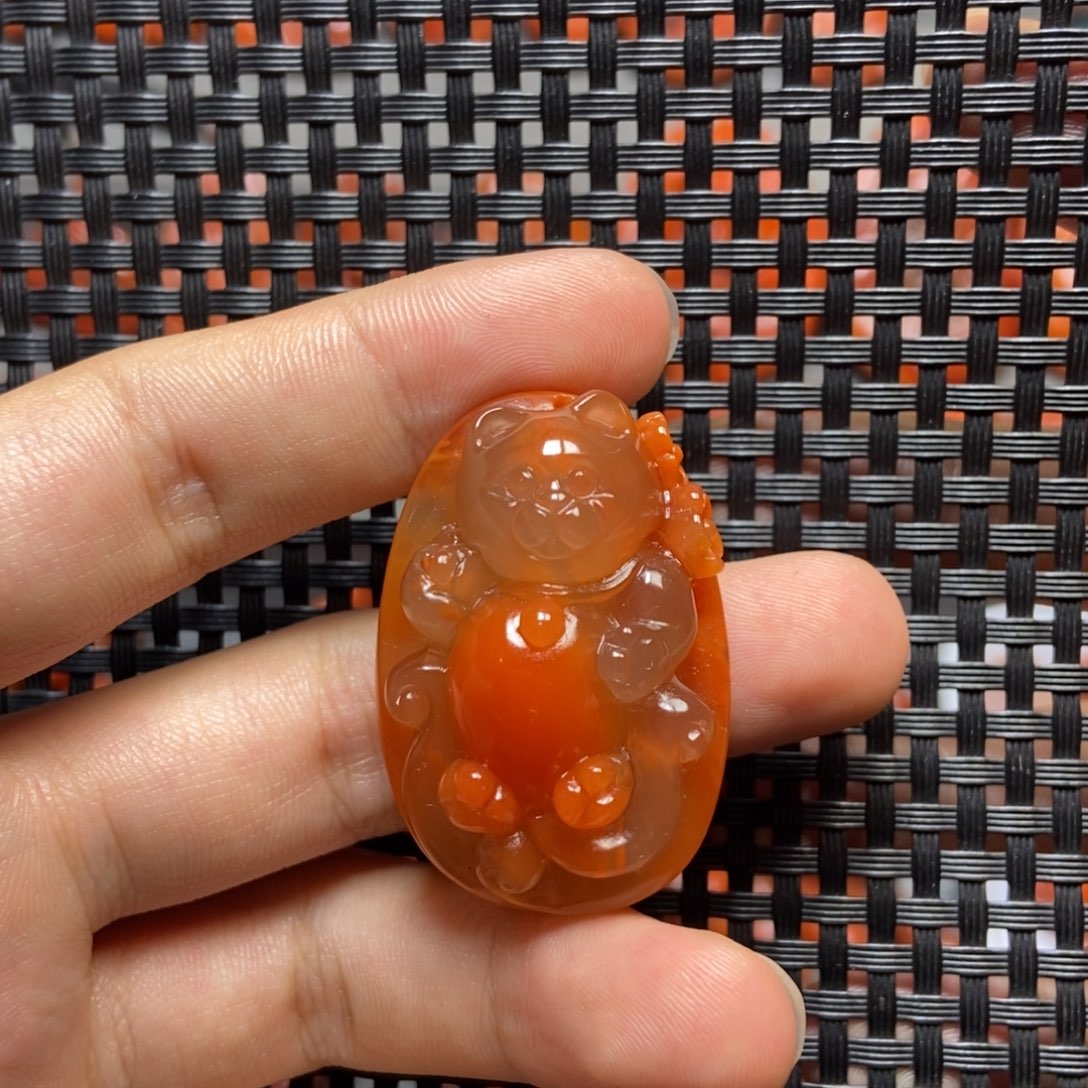 南红玛瑙未镶嵌吊坠(不含链)