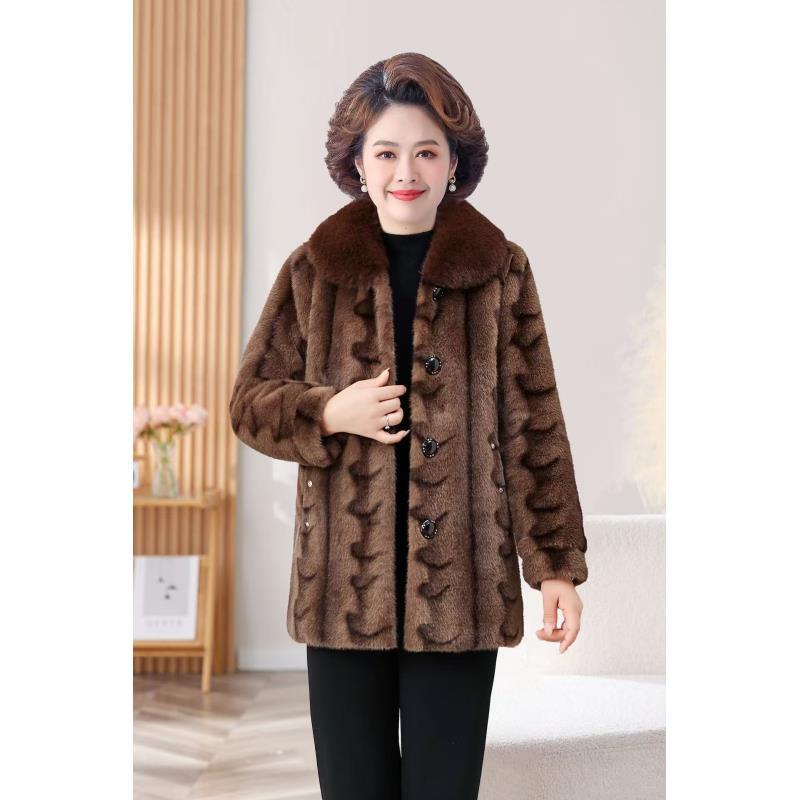 11935-中老年女装加厚老年人秋冬款新款外套高档外套【康燕】