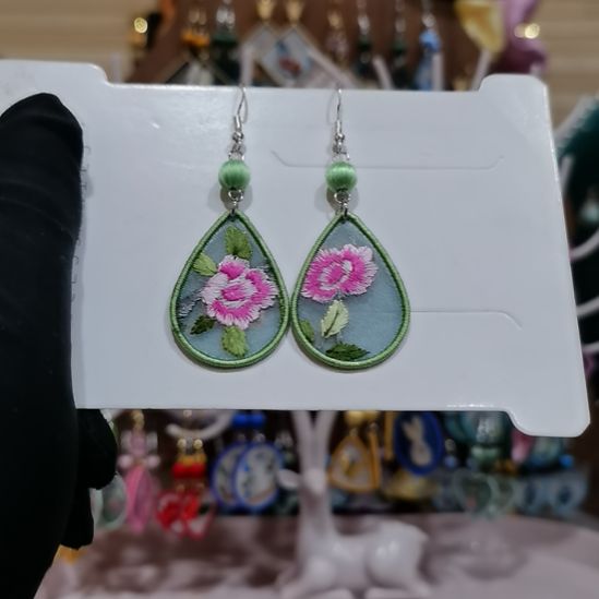 织绣苏绣耳环耳钉耳饰