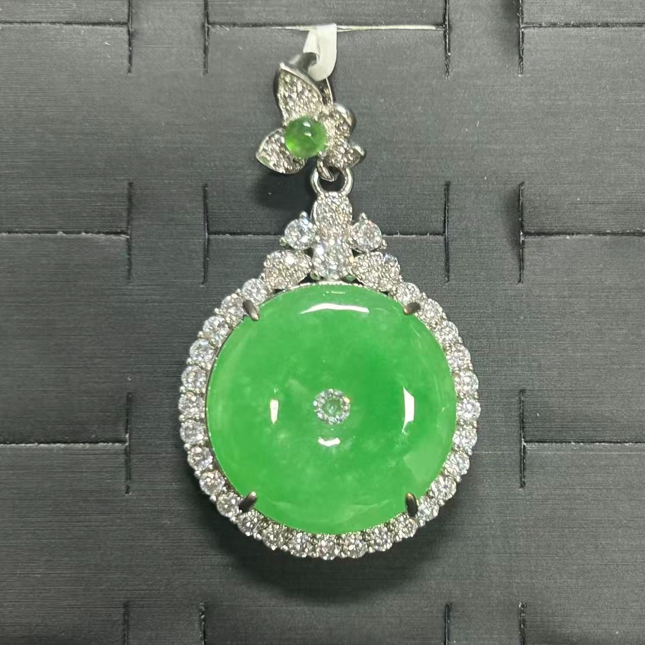 手链 绿翠色平安扣吊坠饰品