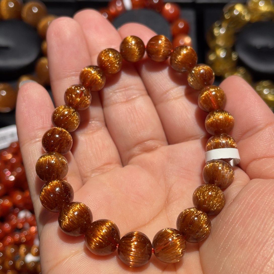 水晶手链未镶嵌铜顺手链9mm