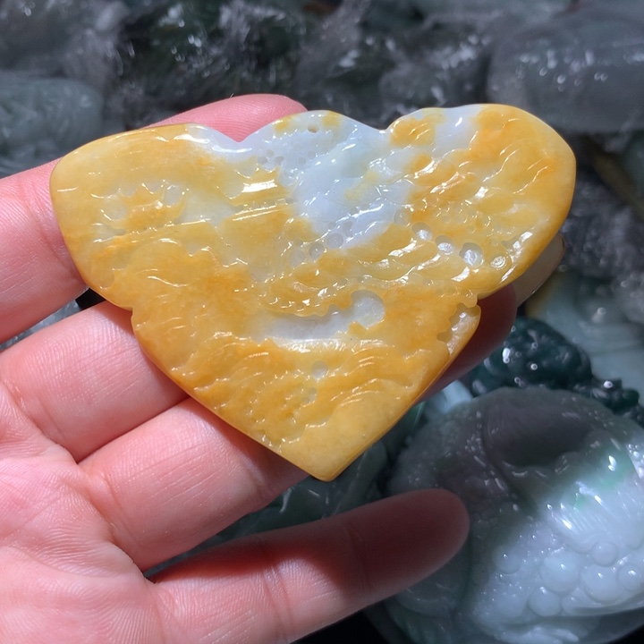 翡翠未镶嵌颈饰保真天然A货翡翠