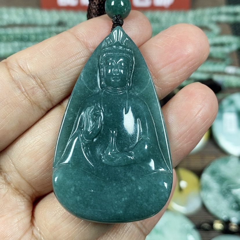 【闪购商品】翡翠颈饰未镶嵌玉吊坠翡翠玉观音牌