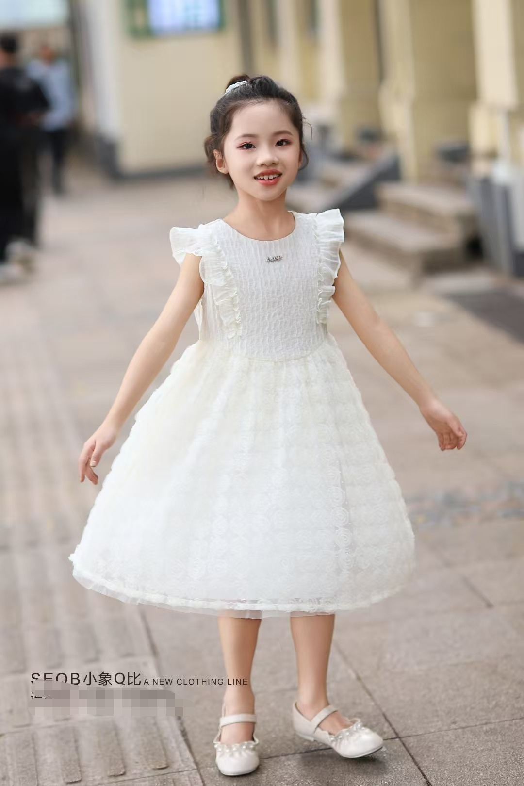 夏季女童蕾丝公主裙