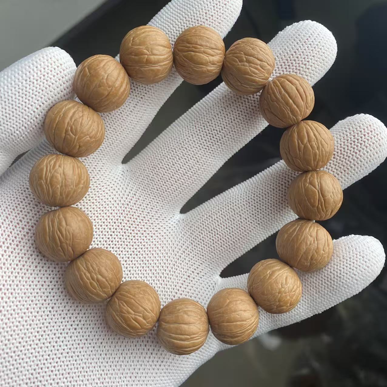 【盛圆·聚宝盆】全品无暇原皮原色原生态猴头核桃手串