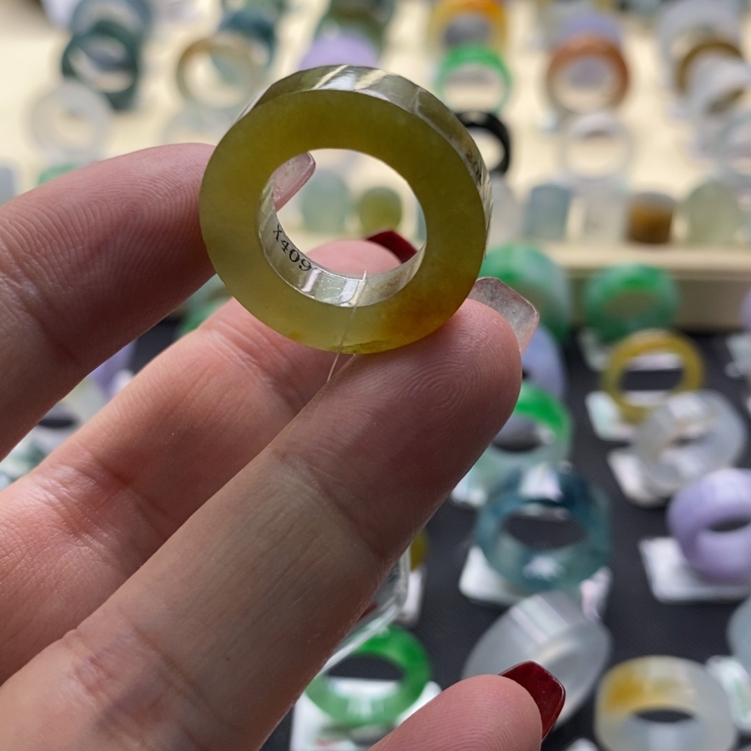 定制翡翠未镶嵌翡翠戒指8-15