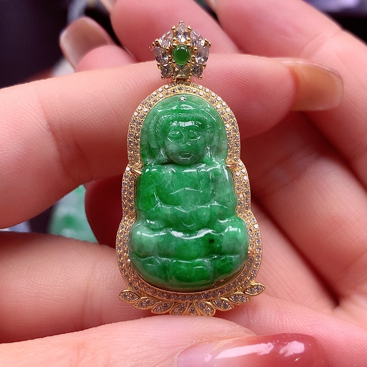 颈饰银S925镶嵌翡翠翡翠