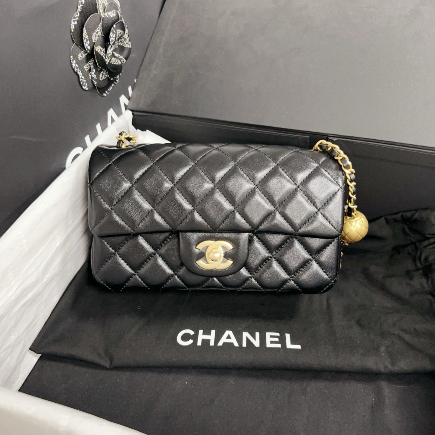 99新 Chanel/香奈儿 金球大mini 24K G4LK