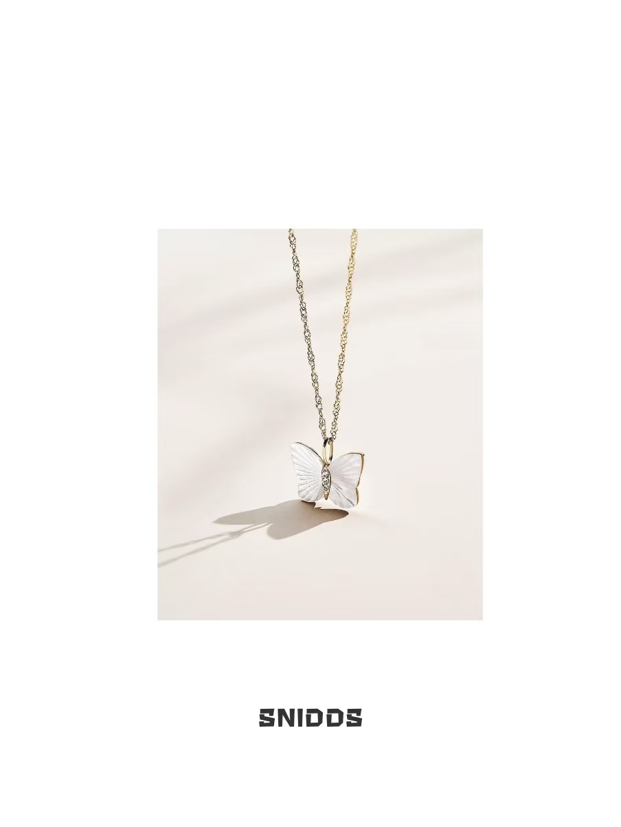 合金项链 12/6女士  蝴蝶电镀316合金项链