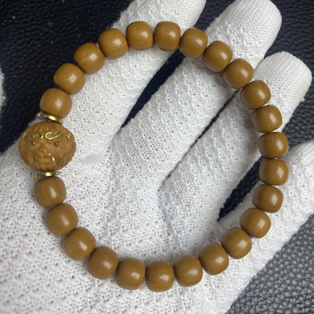 猴头核桃雕刻悟空原皮原色老型珠手串卡9 A611