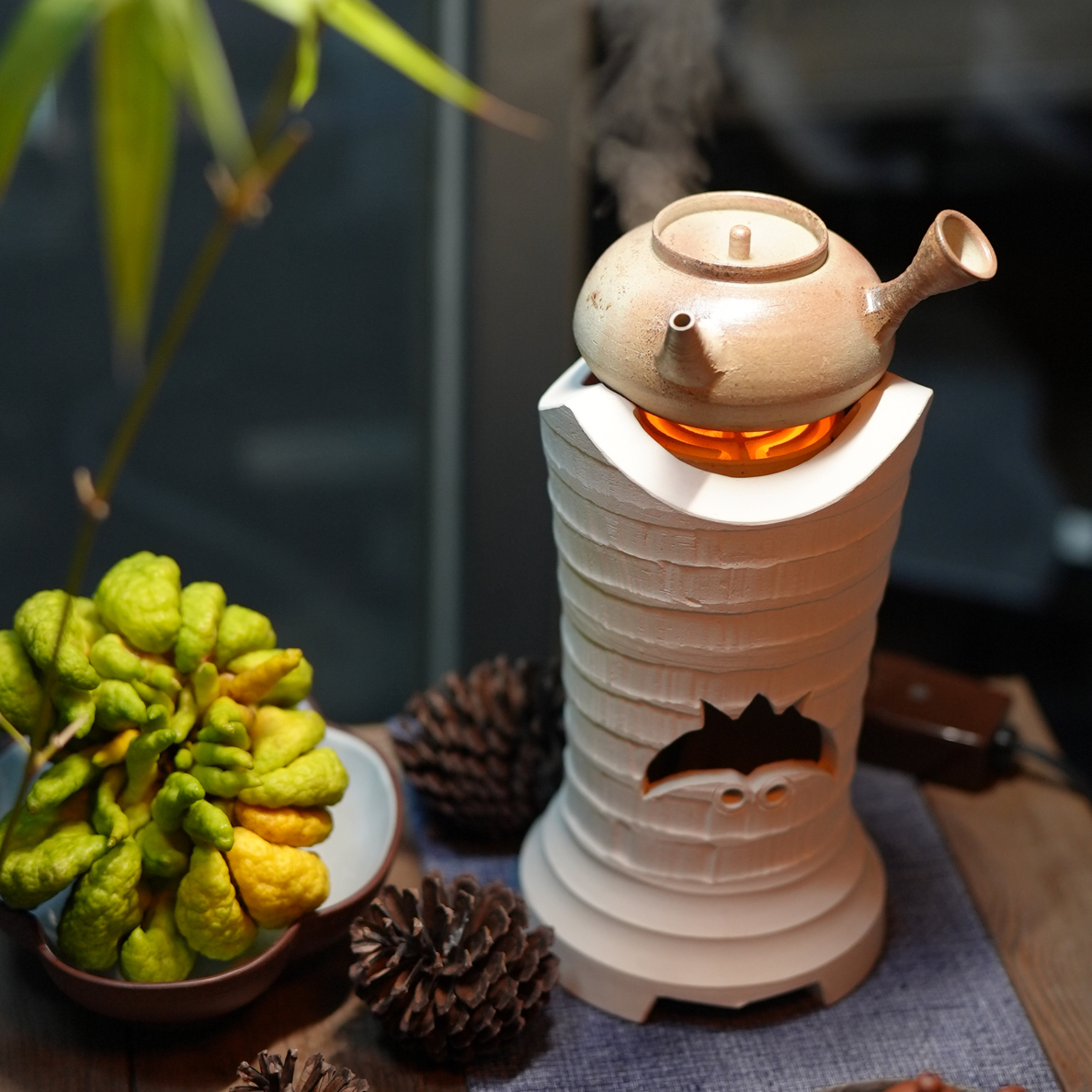 白泥凉炉电炉丝三峰炉蝙蝠窗和善作功夫茶茶具碳炉