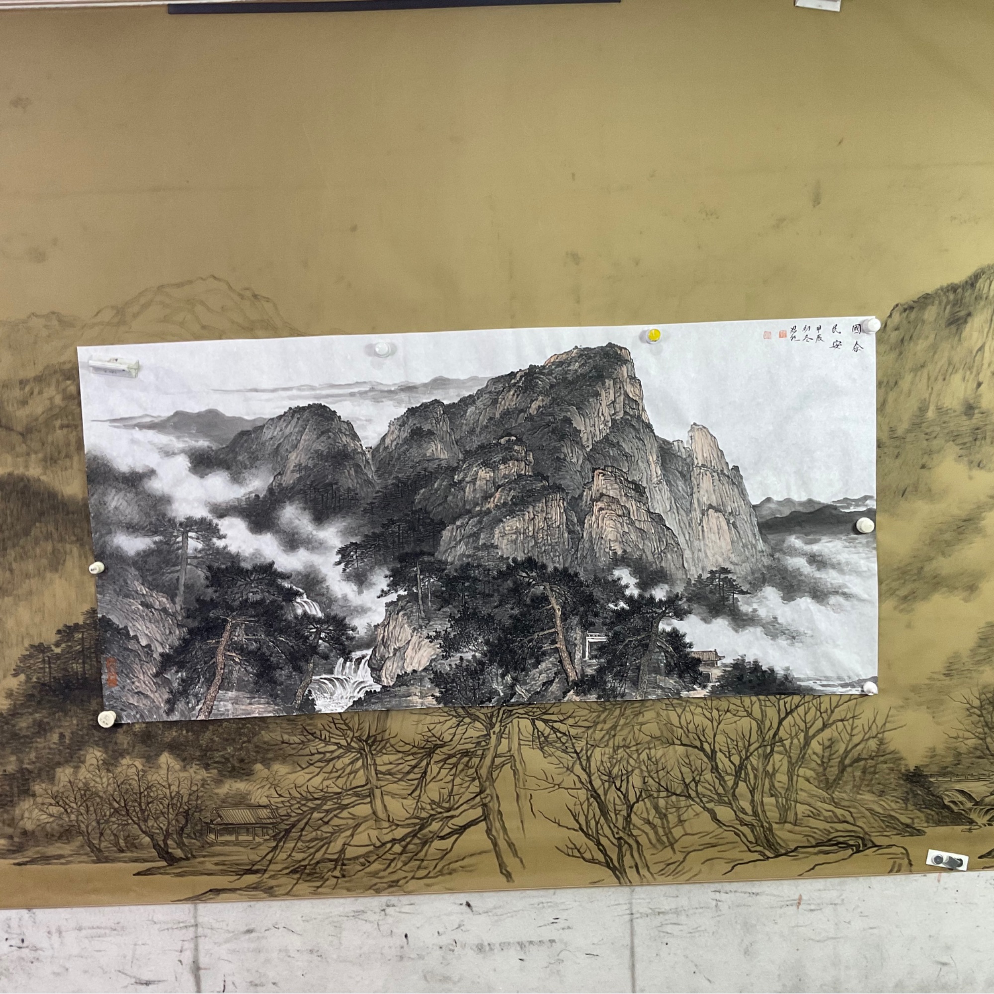 胡思然山水作品  180cm*85cm 