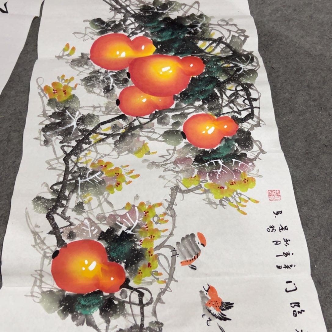 国画国画作品画心一张