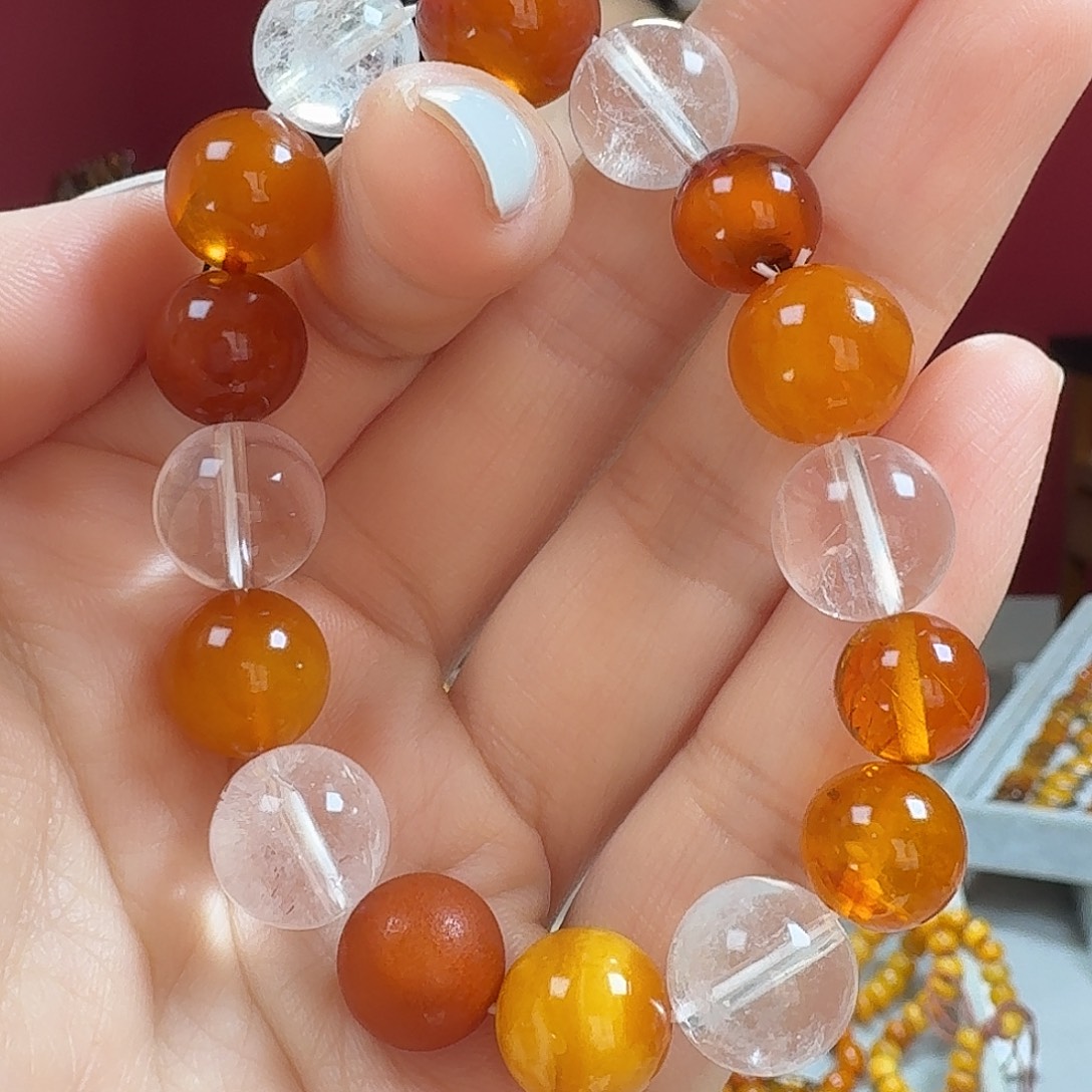 蜜蜡未镶嵌手链手串