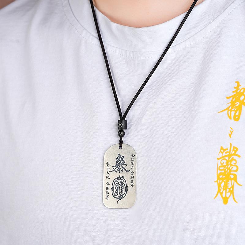 足银银制品 足银斗吊坠百搭古法挂坠
