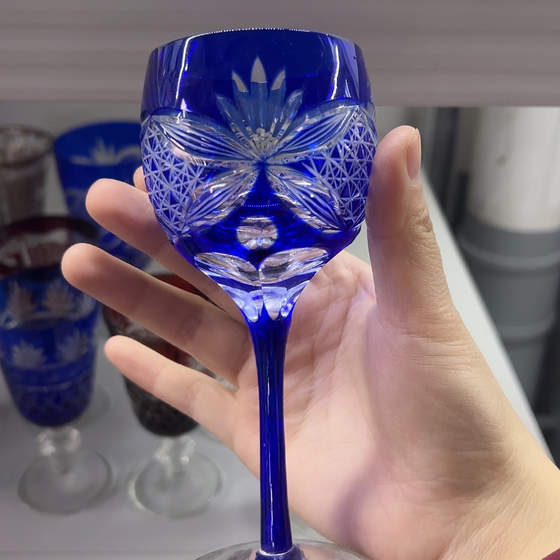 水晶玻璃平底款微瑕一个