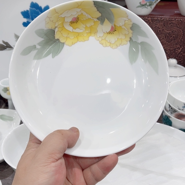 壶釉下五彩的瓷器七寸