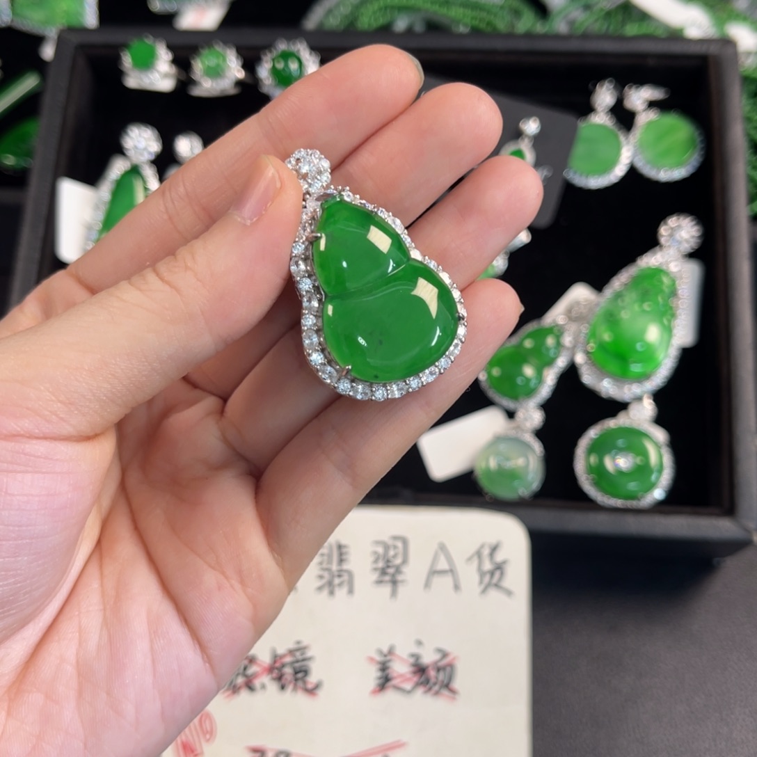 翡翠银S925镶嵌戒指