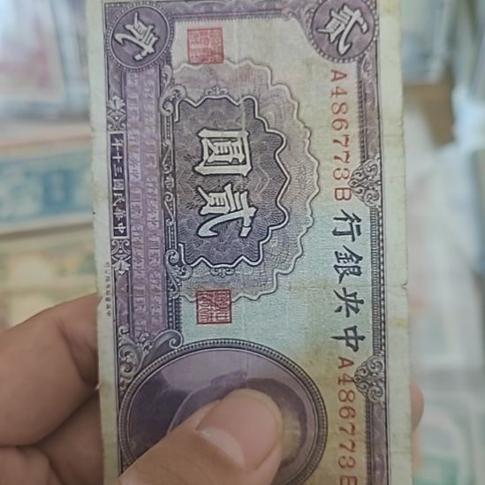 纸中央银行贰圆纸币486773