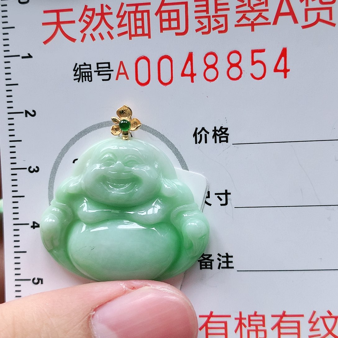 翡翠颈饰18K金镶嵌111111111