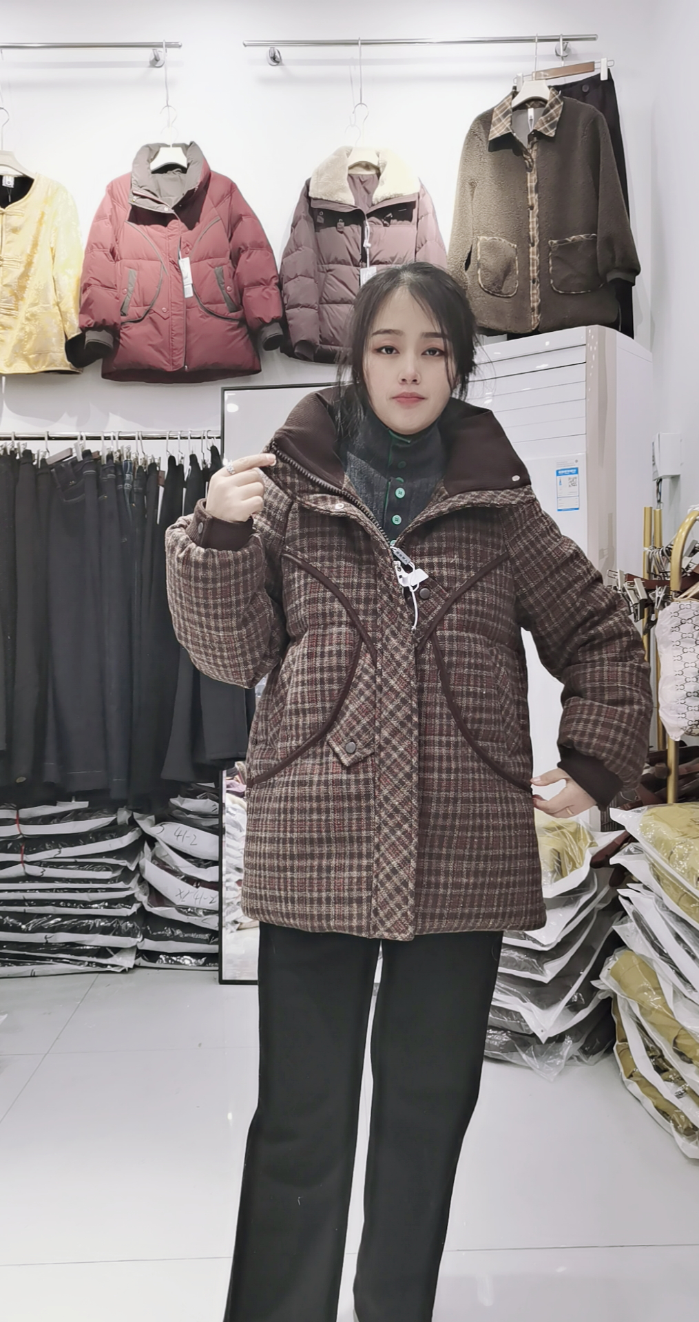 田园风时尚保暖防寒服衬衫