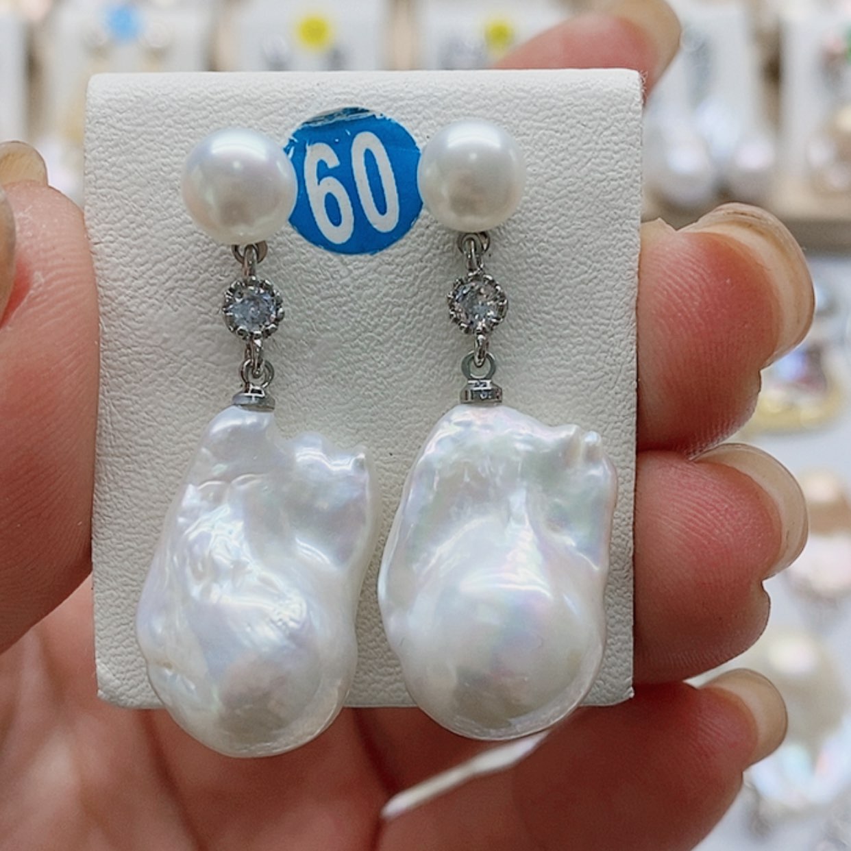 【闪购商品】淡水珍珠耳饰银S925镶嵌