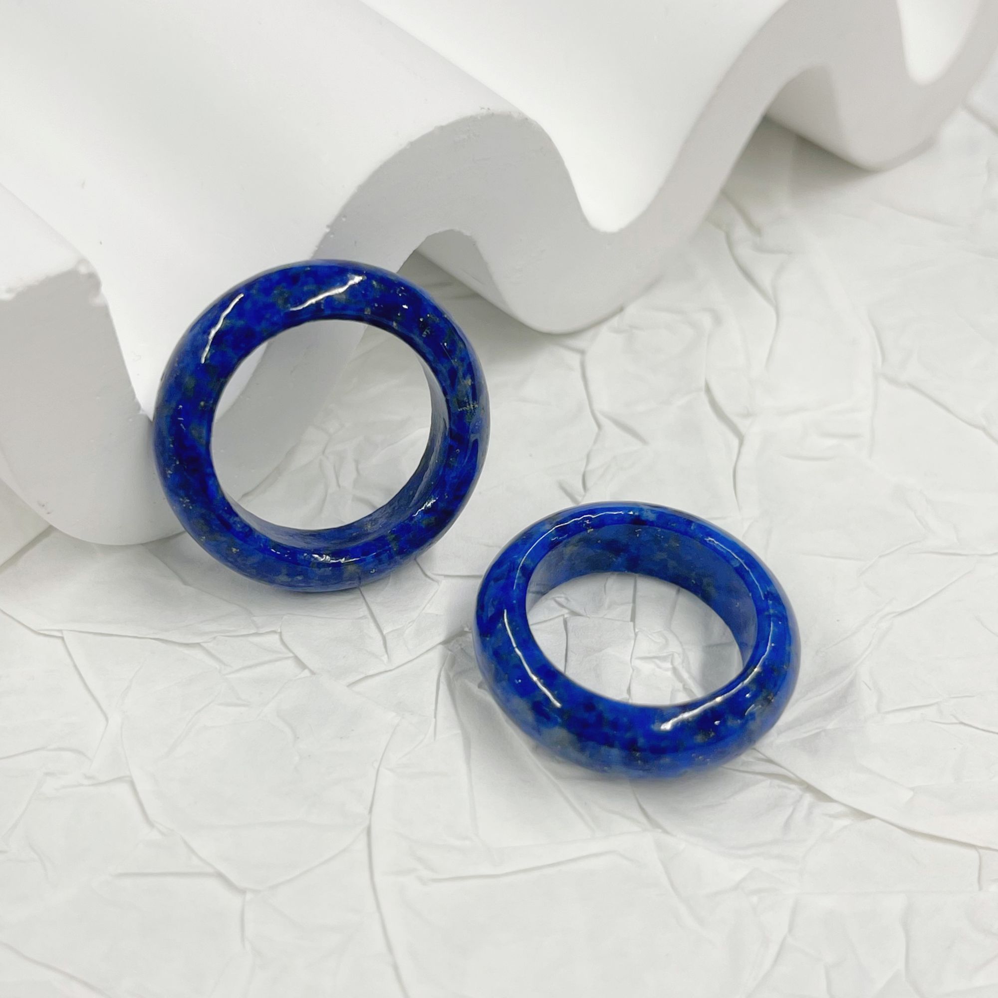 【小宝珠宝】3 S09204-青金石戒圈-多样性发其一-6.5*3.5mm
