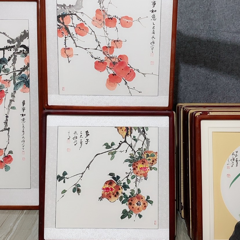 【闪购商品】国画书画作品带框65×65厘米