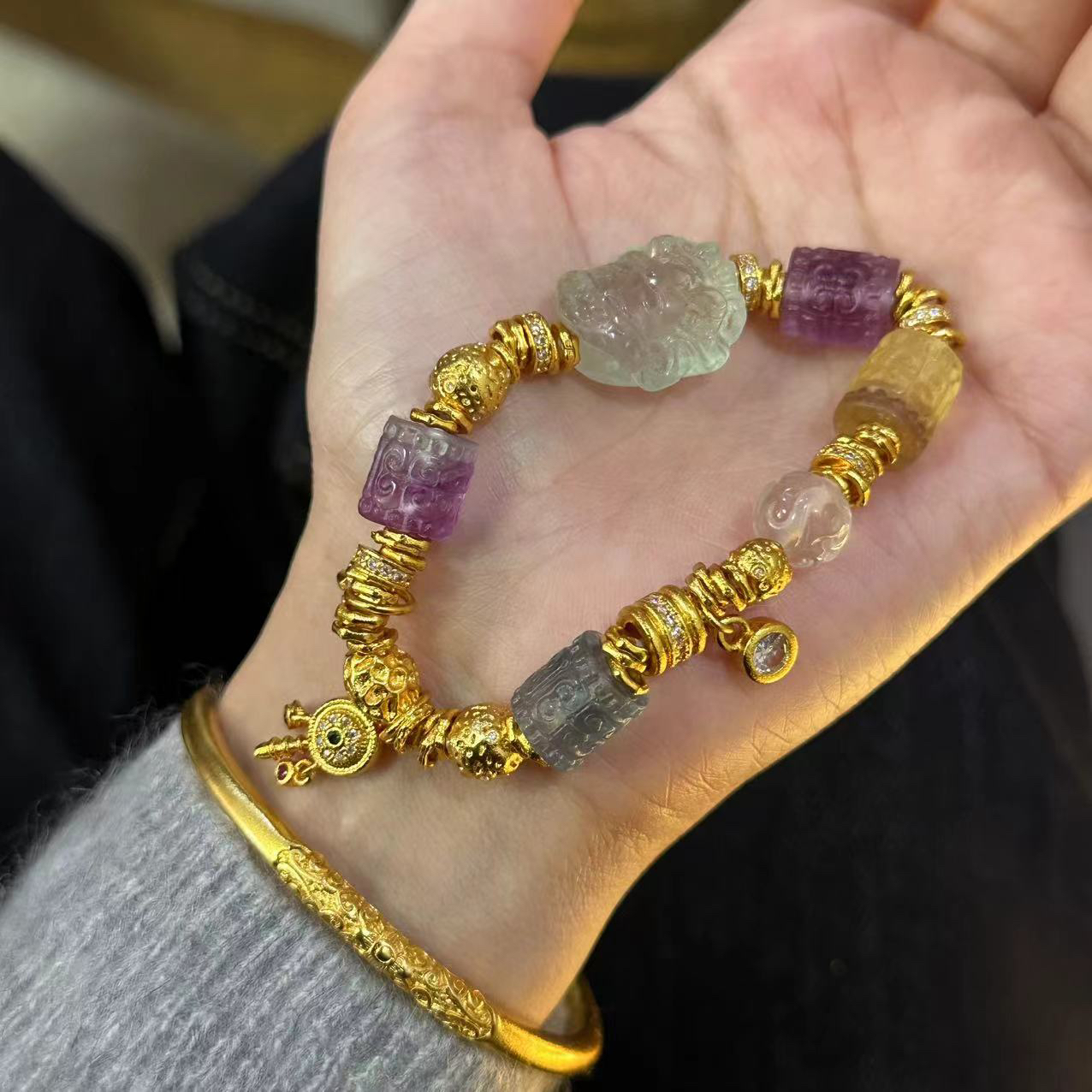 铜合金手链 高级感捕梦网原创手串-4542