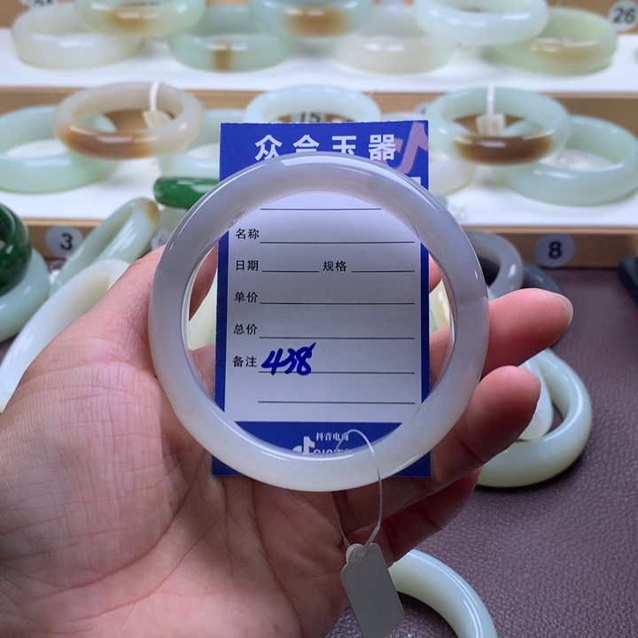 和田玉未镶嵌手镯62-63