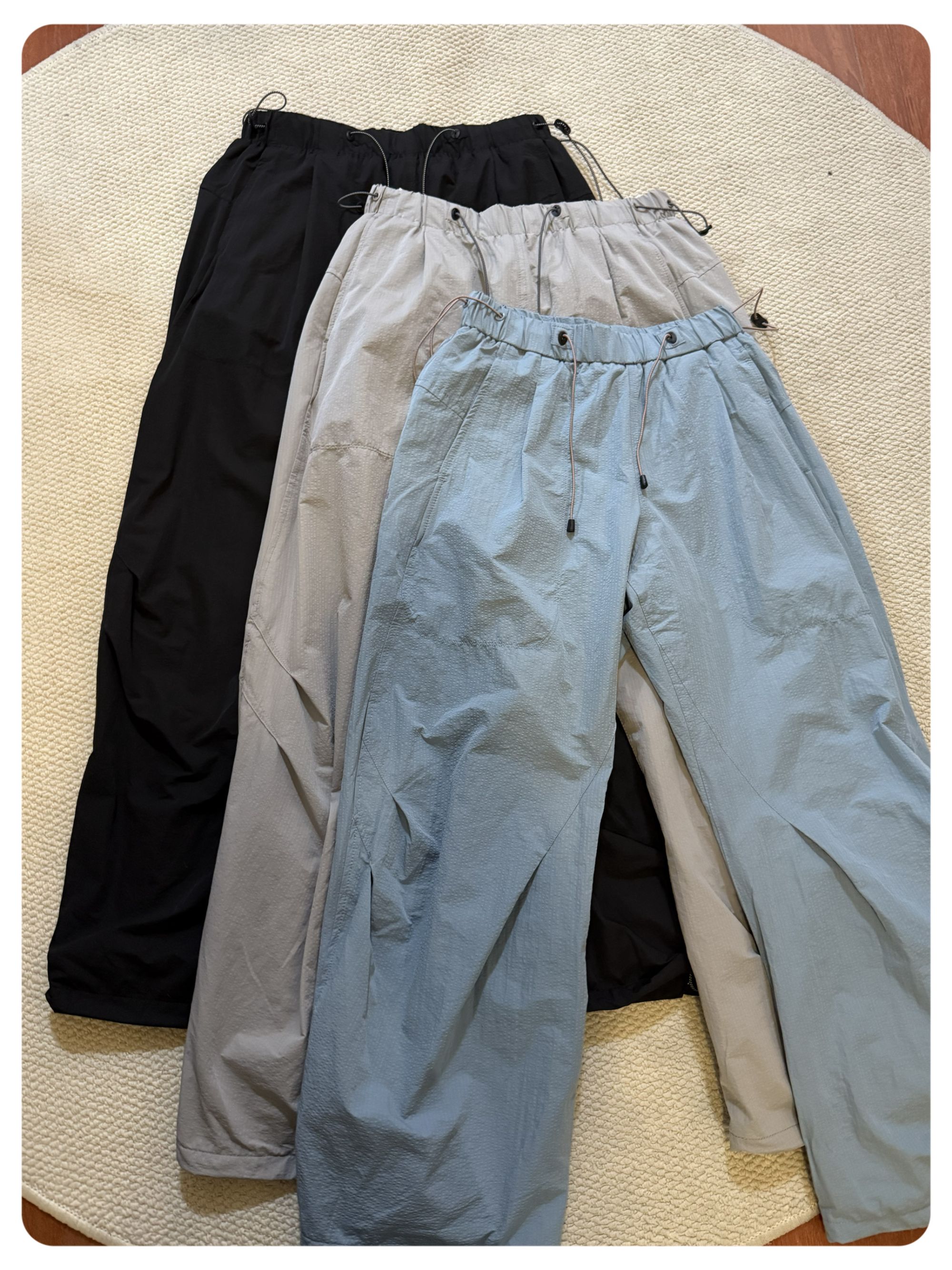 Uninhabitable加绒加厚防水户外工装裤！抽绳松紧腰休闲裤直筒裤