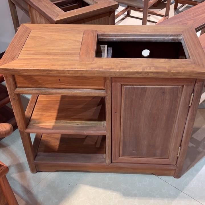 超***俗花梨木类案台缅甸花梨木茶水柜