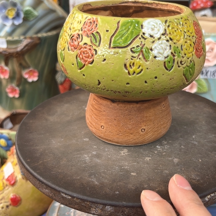 紫砂花盆粗陶材质多肉花盆