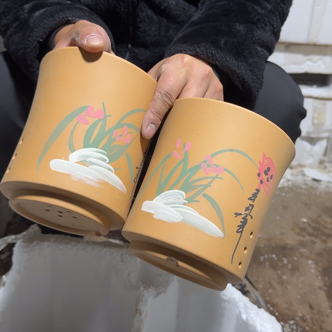 紫砂花盆瑕疵是我