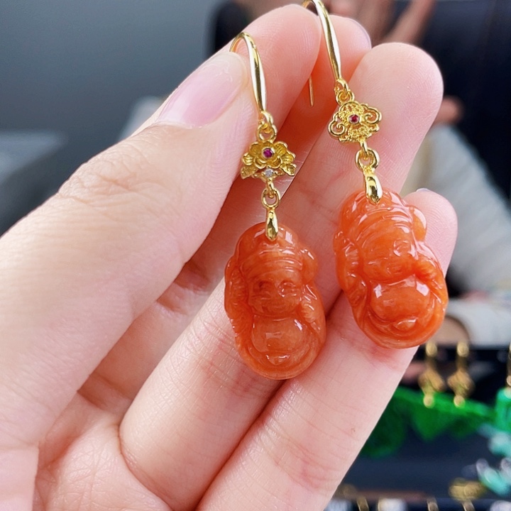 翡翠耳饰未镶嵌饰品