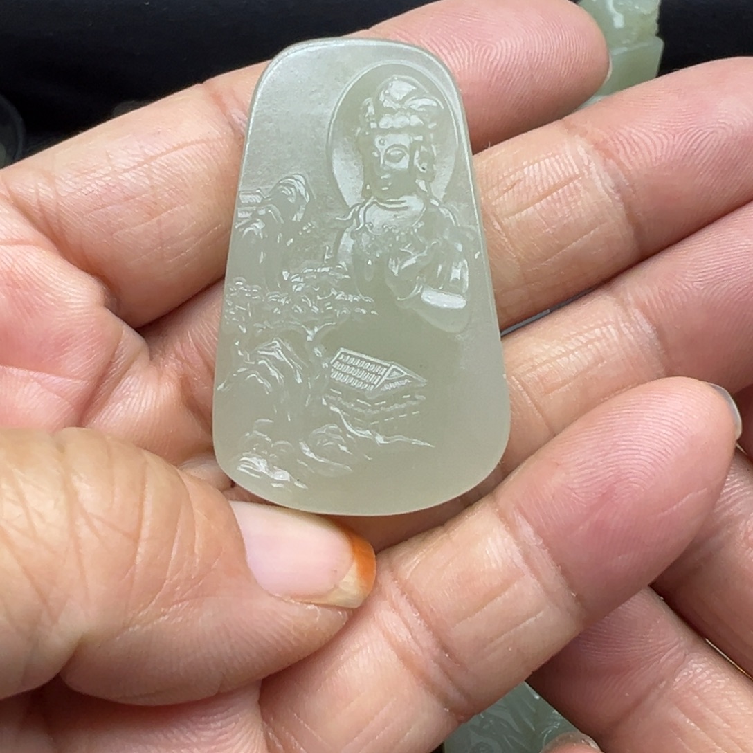 和田玉（糖玉）未镶嵌吊坠(不含链)