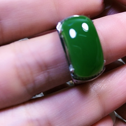 和田玉银S925镶嵌挂件