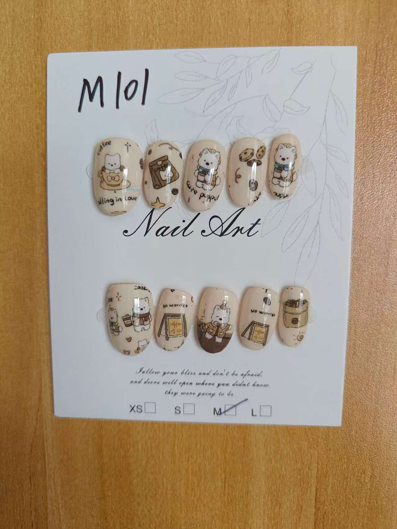 转印手工穿戴甲带号孤品全部实拍可爱气质（M码）