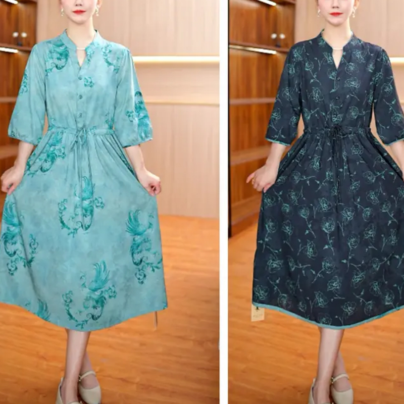 7865-47新款时尚休闲双面穿连衣裙