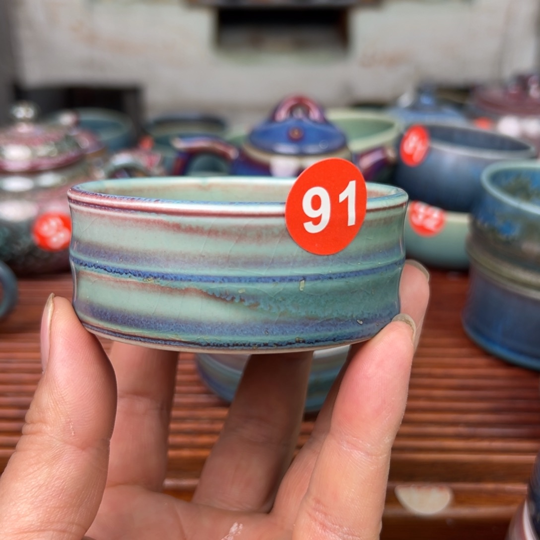 手工制作钧窑茶器