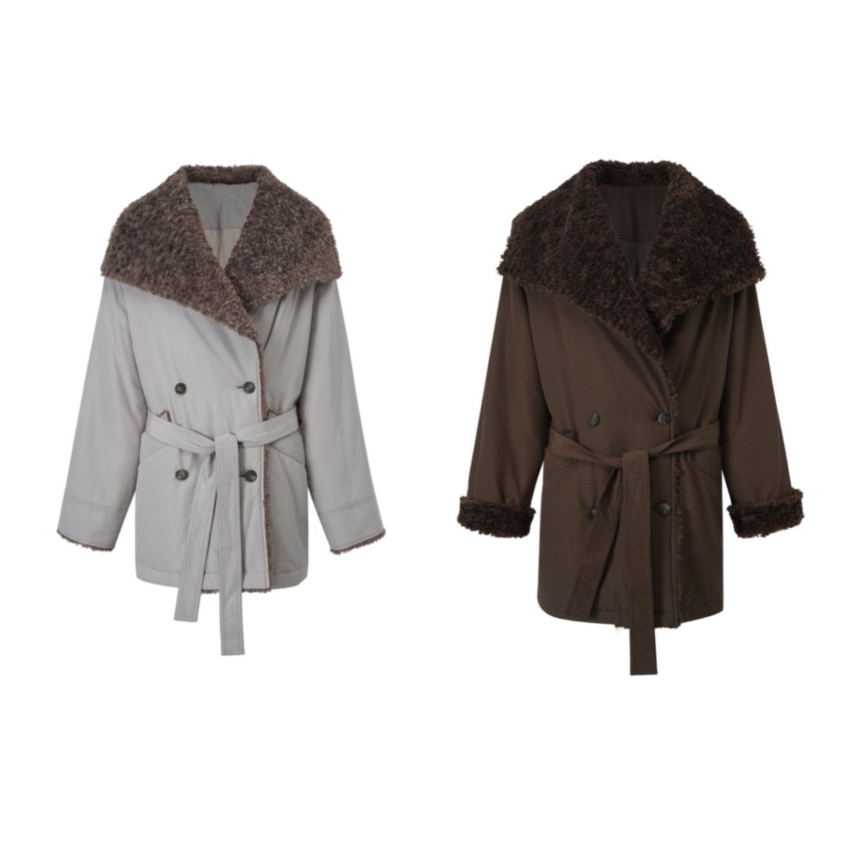 MESTRIO  设计师品牌  25冬季新品中长款休闲风女厚款长袖风衣