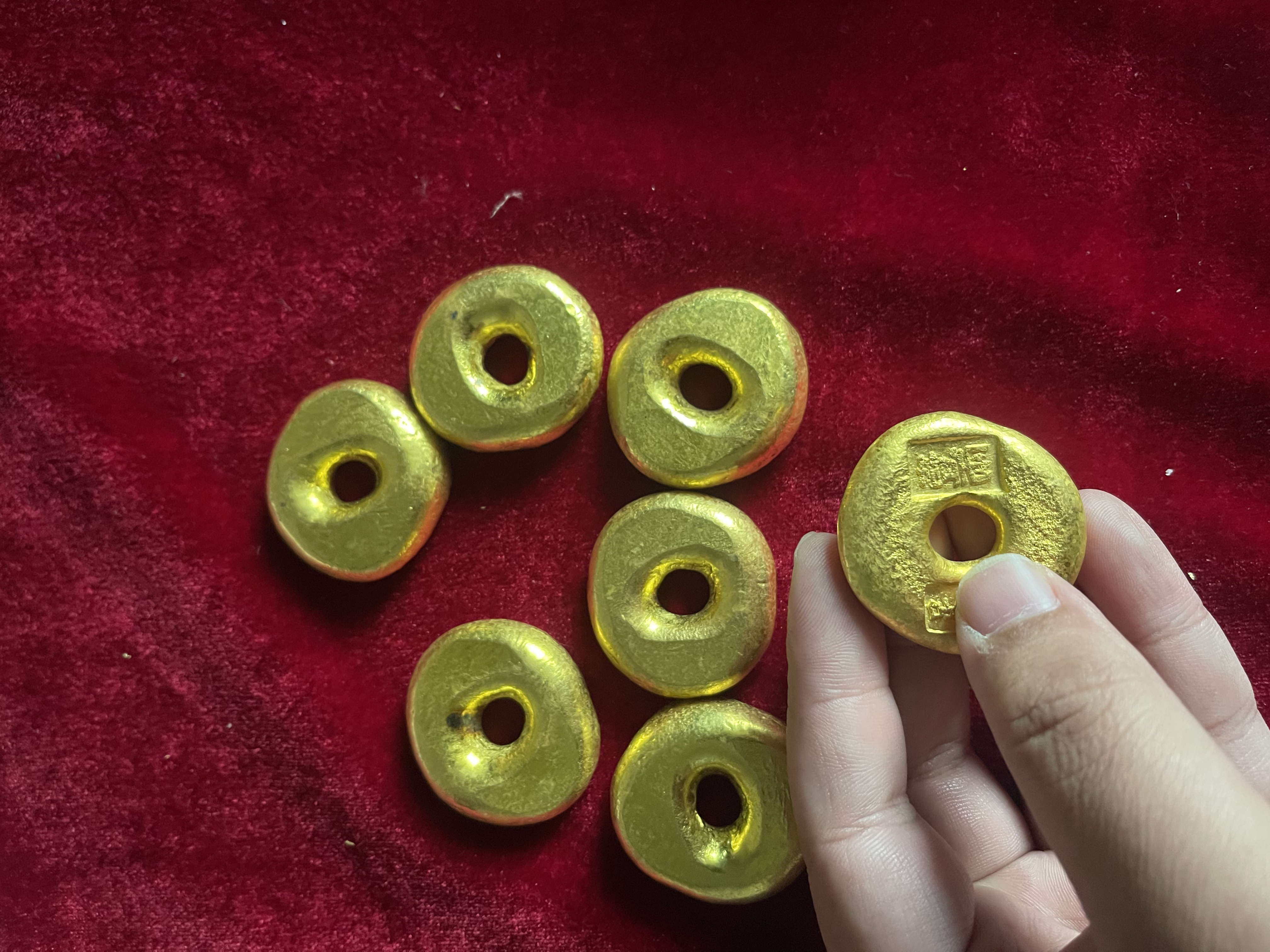 金色平安扣 60克左右 创意摆件 可融可化可改款 实心