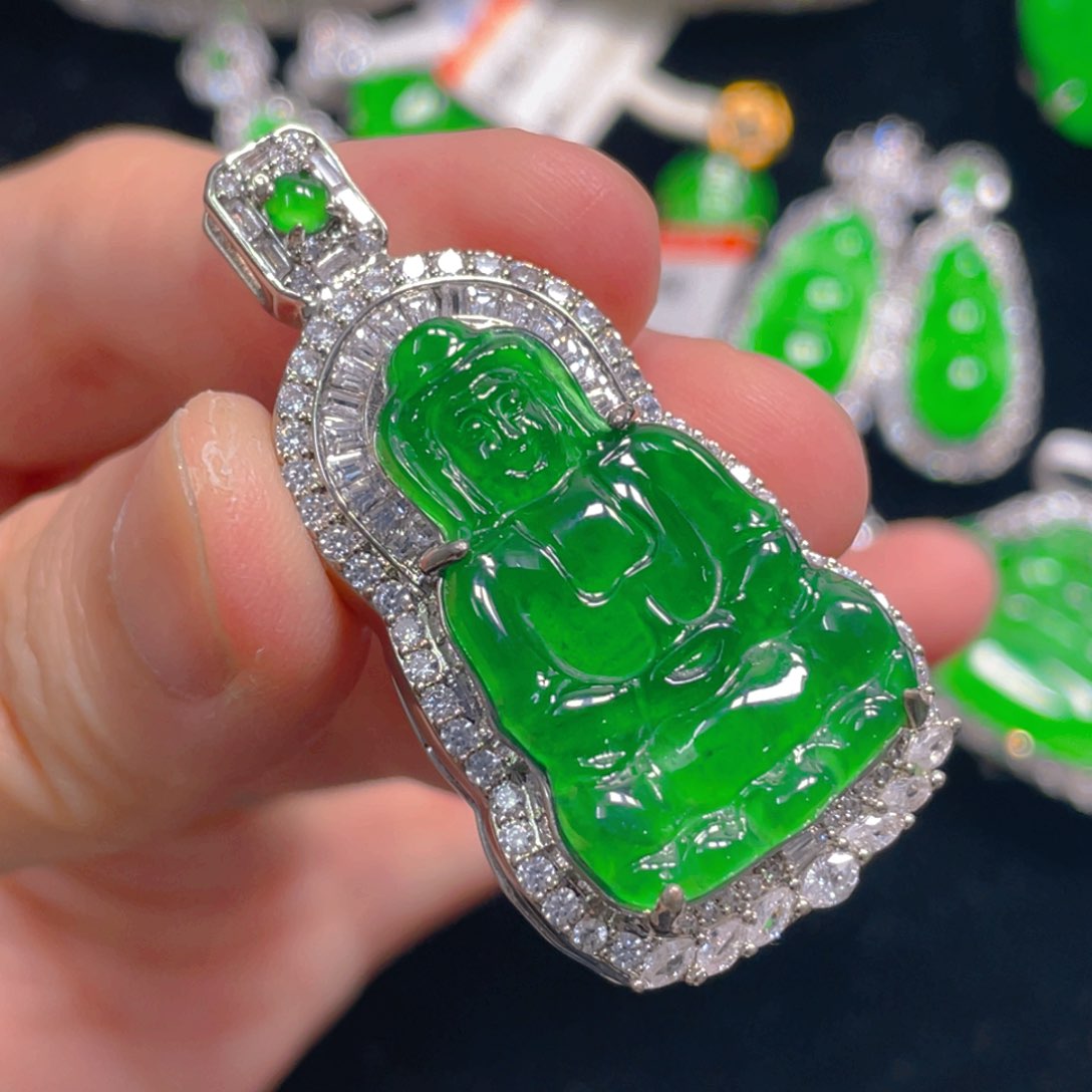 翡翠未镶嵌吊坠(不含链)