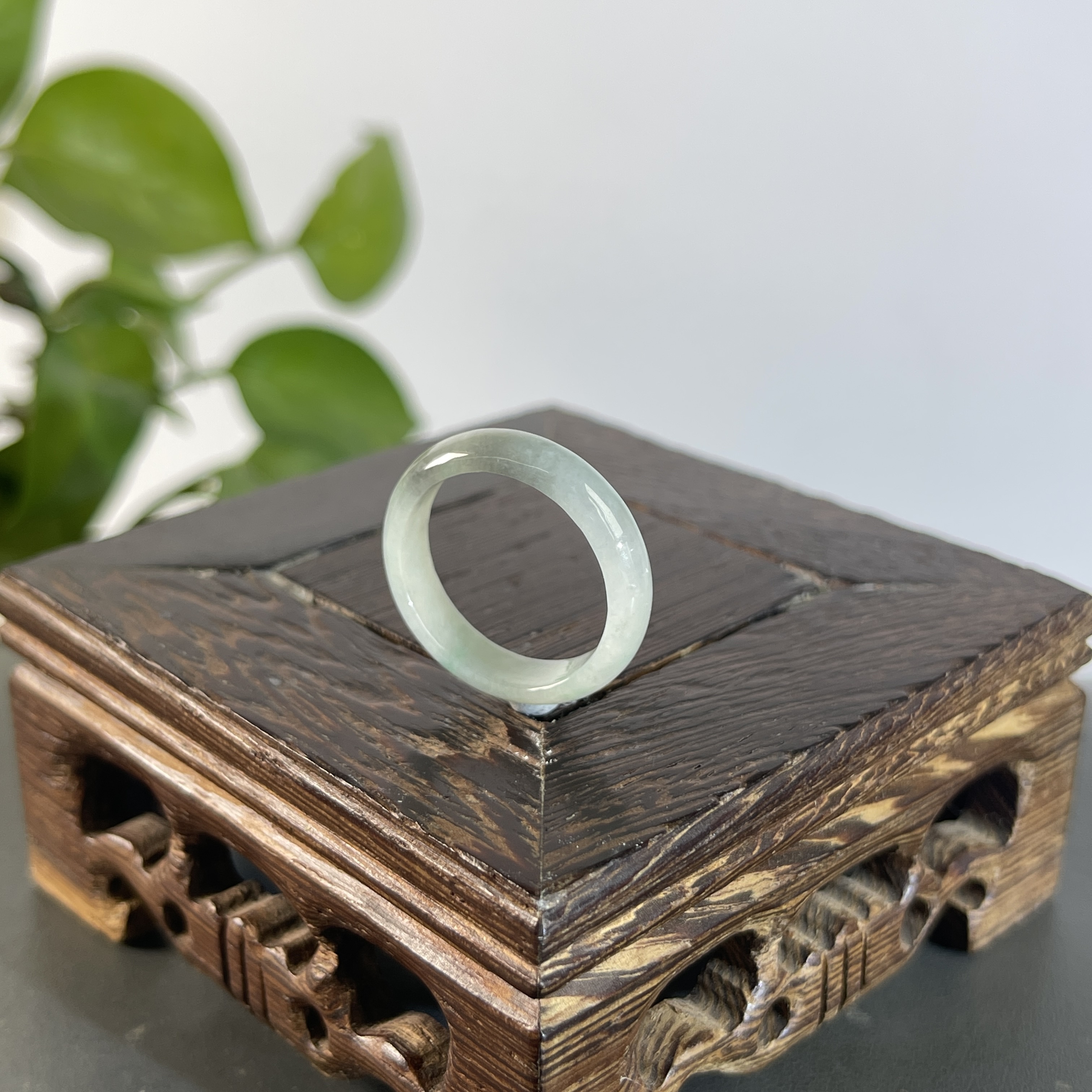 JSB03-02   天然翡翠缅甸A货 翡翠戒圈20#