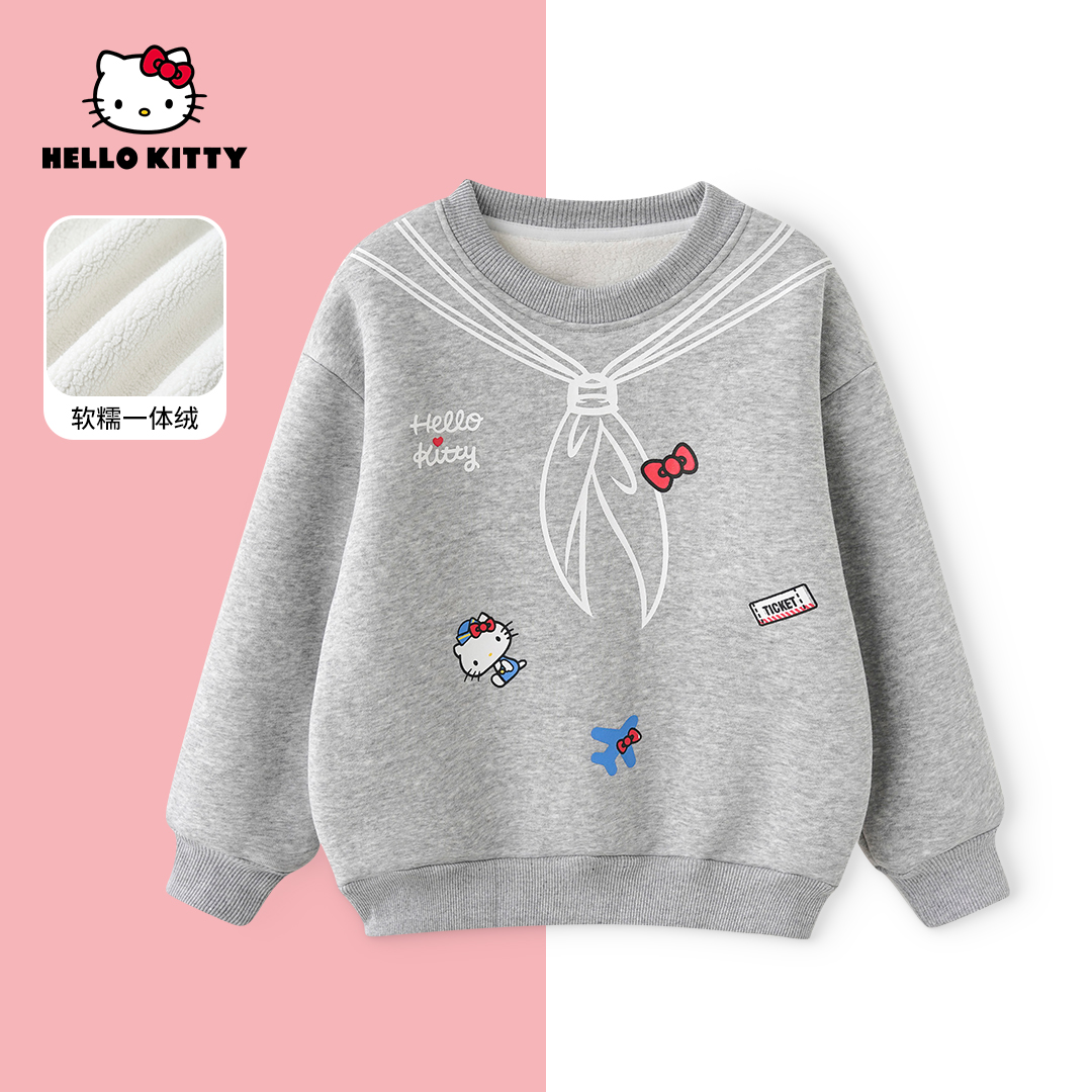 HelloKitty冬季新款女童保暖上衣中大童休闲儿童卫衣AC5423MK558