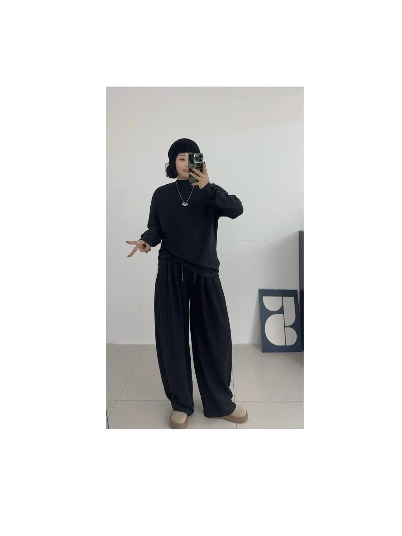 【光版不加绒】简约纯色不加绒显瘦半高领面膜打底3166